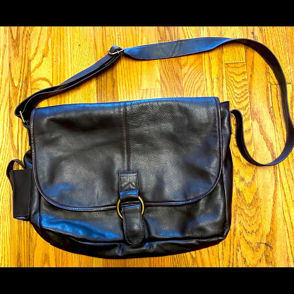 Brown Leather Messenger Bag